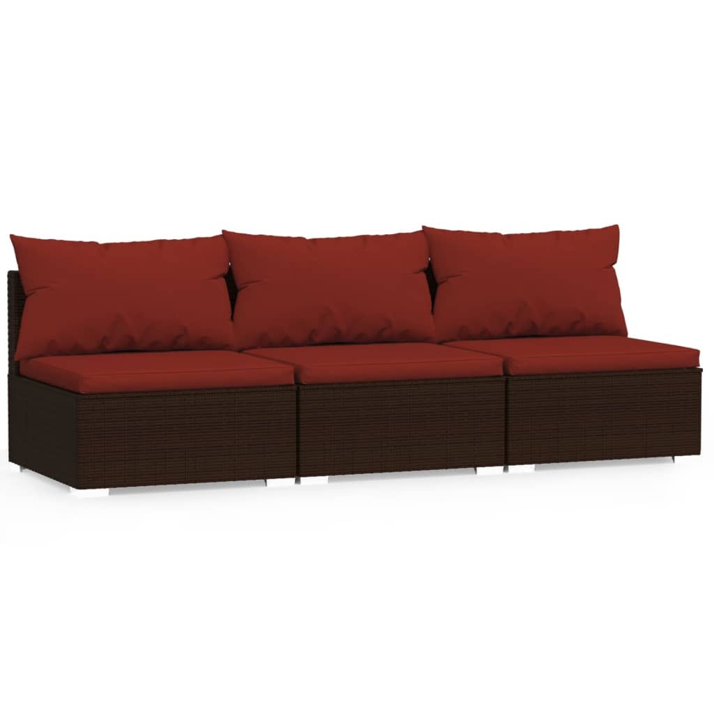 3-Seater Sofa Brown