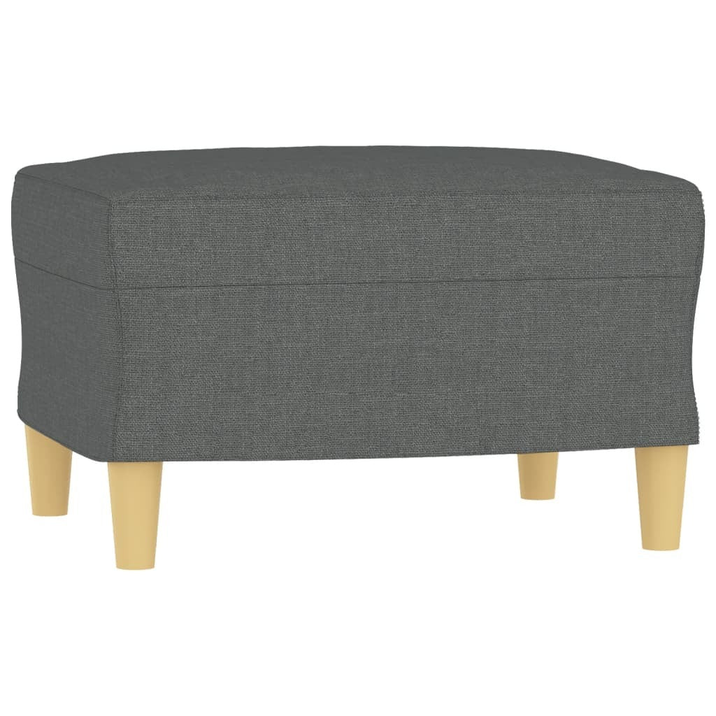 3-seater Sofa With Footstool Dark Grey