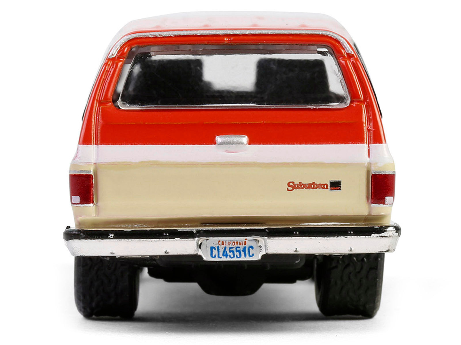 1988 GMC Suburban Sierra Classic C10 "Chevron" Orange and Beige with White Stripes "Chevron Special Edition" Series 1 1/64 Diecast Model Car by Greenlight