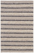 12' X 15' Gray and Ivory Wool Hand Woven Area Rug