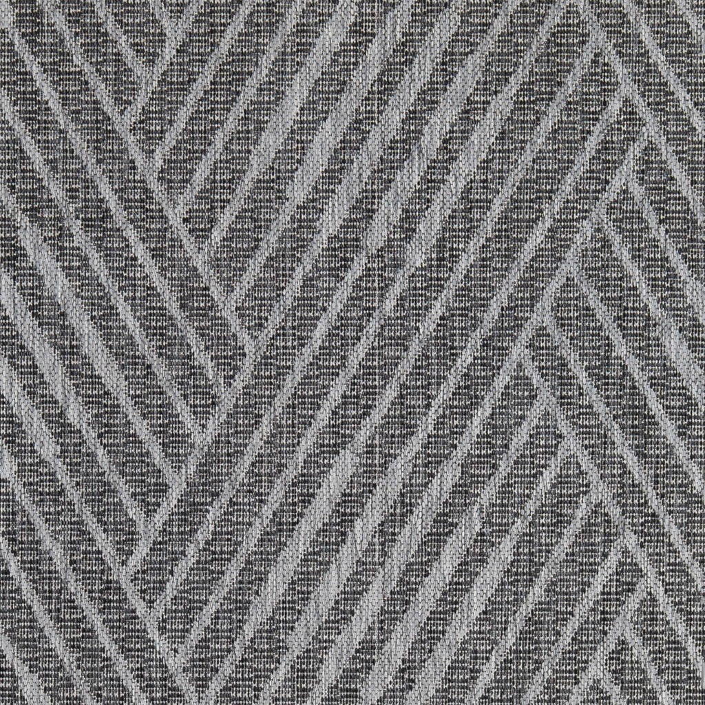 4' X 6' Gray and Blue Geometric Stain Resistant Indoor Outdoor Area Rug