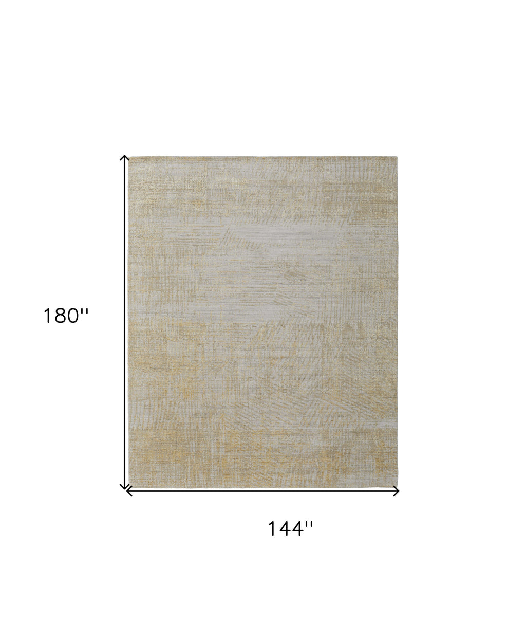 12' X 15' Yellow and Ivory Abstract Hand Woven Area Rug