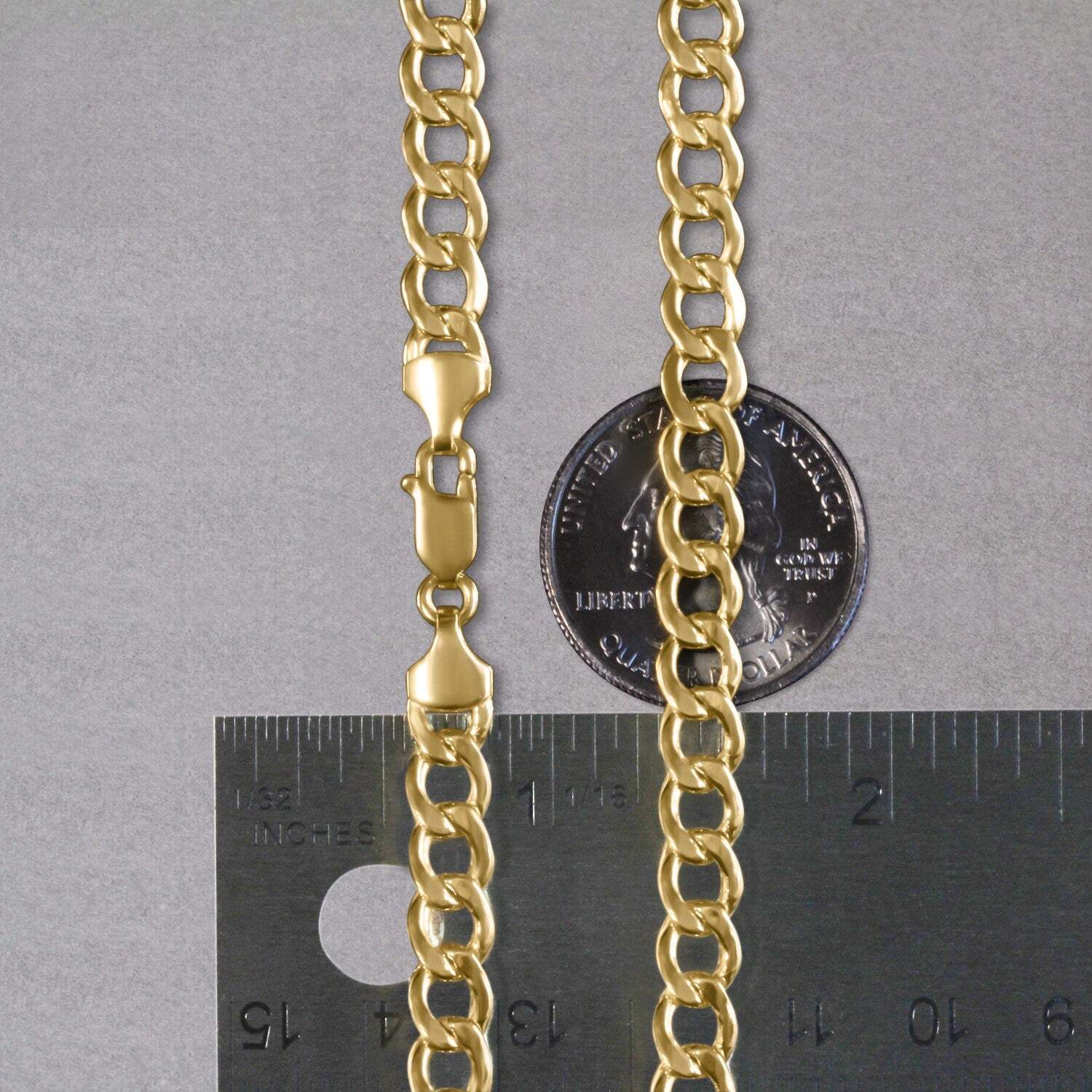 14k Yellow Gold Curb Chain (6.20 mm)