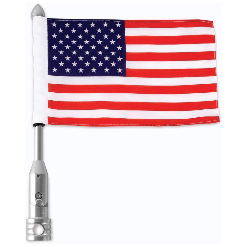 Mc 18in flagpole + usa flag