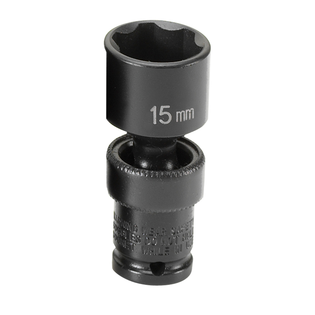 Grey Pneumatic 1/4" Surface Drive x 15mm Standard Universal Socket