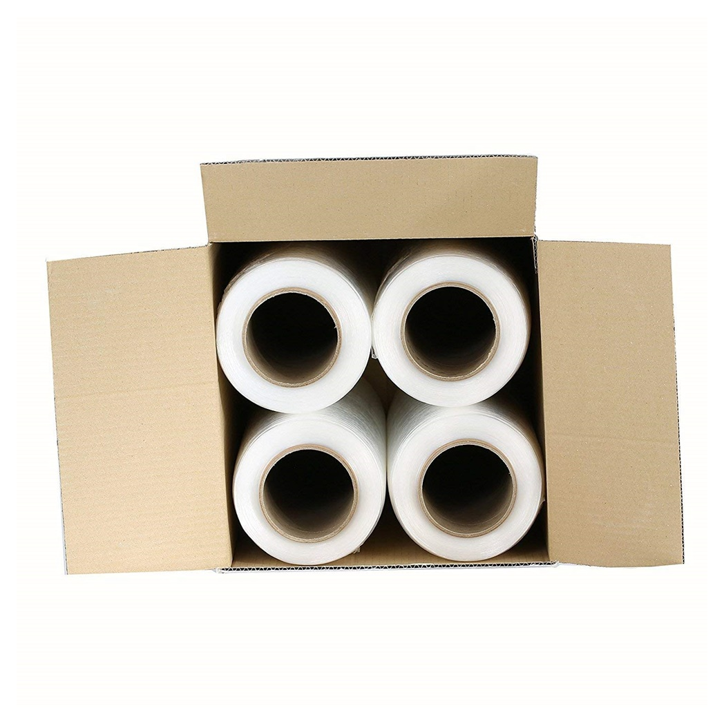 18" x 1000' 80 Gauge 4 Rolls Pallet Wrap Stretch Film Hand Shrink Wrap 1000FT
