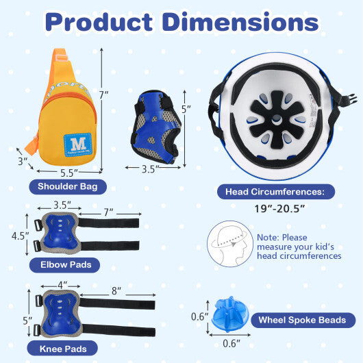 14 Inch Kids Bike White with Blue Helmet Protective Set